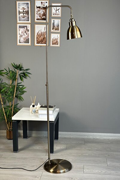 Bamyum Brock N Gövde Eskitme Renk Metal Lambader Modern Zemin Lambası