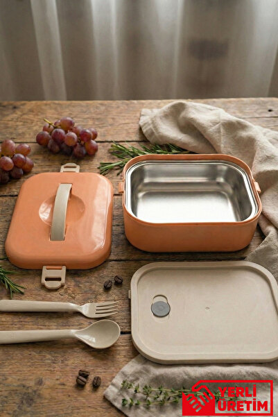 GUGGA Lunchee - Düz Çelik Kaseli Sızdırmaz Vakum Kapaklı Yemek Kabı Lunchbox ...