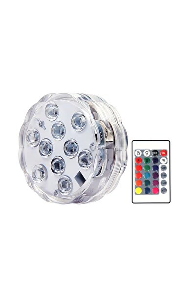 Choice مصباح غاطس RGB مزود بـ 10 مصابيح LED وجهاز تحكم عن بعد، مصباح ليلي تحت...