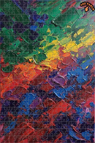 Teona Ahşap لغز خشبي بألوان زاهية بمظهر الزيت الزيتي 400 قطعة 35x35