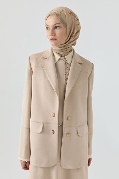 Tuğba Süet Ceket - Bej