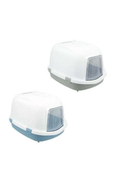 Trixie صينية فضلات بريمو XXL العلوية مع غطاء للقطط - أزرق/56×47×71 سم