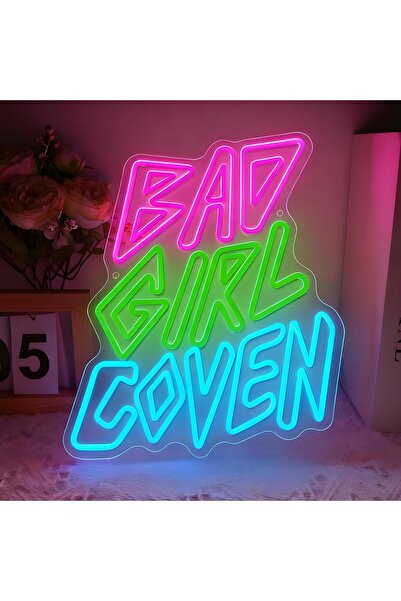 Slasa لوحة جدارية مزخرفة من النيون بتقنية LED مع قاعدة أكريليك 6 مم، 30 × 46 سم