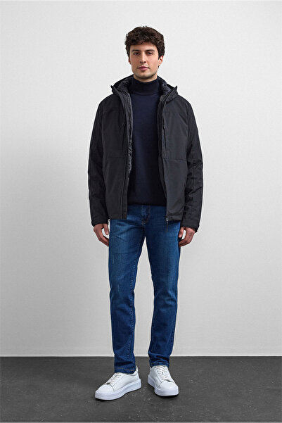 Back And Bond Siyah Smart Fit Puffer Ceket