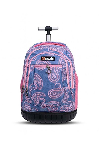 nuzki Trolley School Bag for Students - Multi-Functional Backpack with Wheels