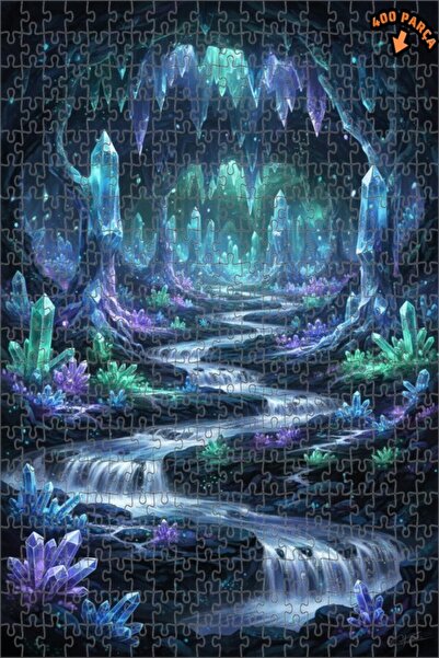 Teona Ahşap لغز خشبي على شكل شلال الكهف الكريستالي 400 قطعة 35x35