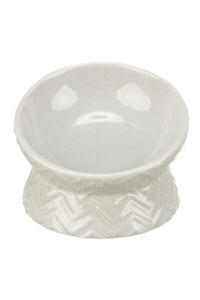 Trixie وعاء طعام للقطط من السيراميك بتصميم مريح ومرتفع - لون بيج فاتح/13 سم