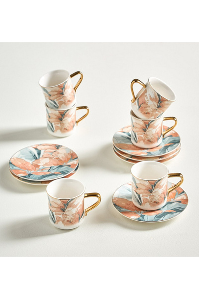 Bora 12-Piece New Bone China Tea Set - 200 ml, Serves 6