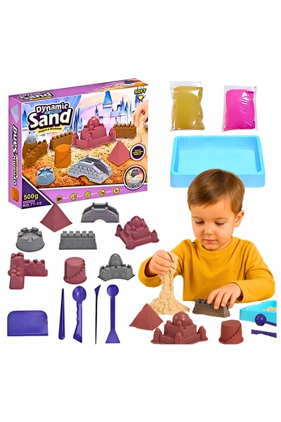 Other brand Set de plastilină Kinetic Sand, model piramidă, matrițe creative DIY