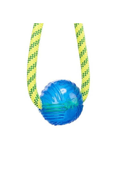 Trixie حبل لعب عائم من البوليستر من أكوا توي مع كرة من مادة TPR للعب الكلاب -...