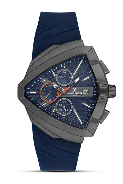 Daniel Klein Dk.1.13860-4 Exclusive Functions Active Silicone Cord Steel Plat...