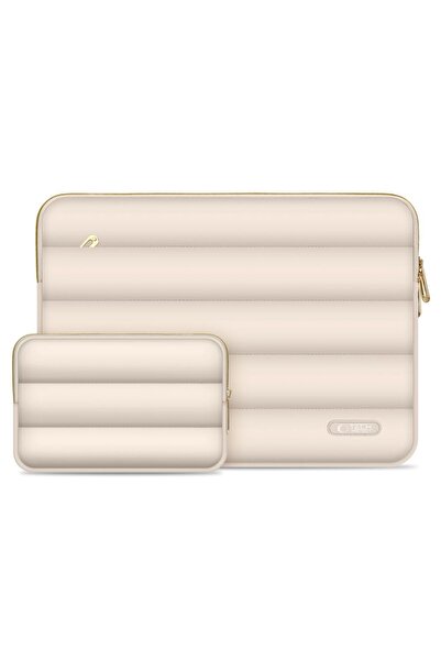 Tech-Protect Puffy Laptop & Accessories Sleeve Set, 13/14 inch, Sand