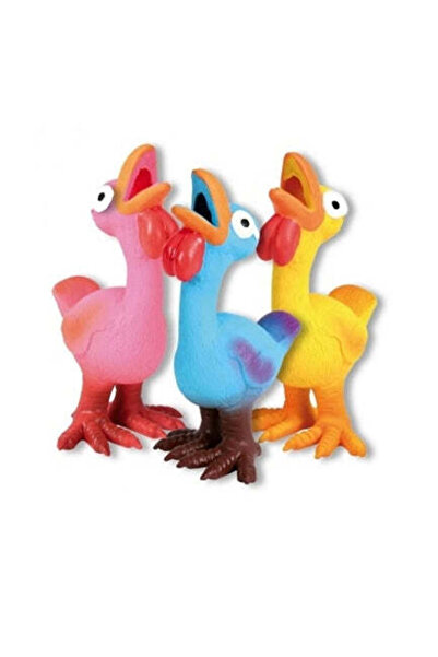 Trixie Latex Hen Dog Toy - PINK/14CM