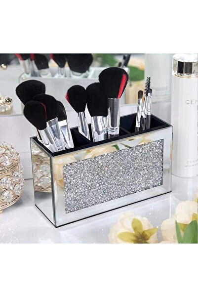sahane & bazaar Kristal detaylı aynalı makyaj organizeri MAKYAJ,KOZMETİK ÜRÜN...