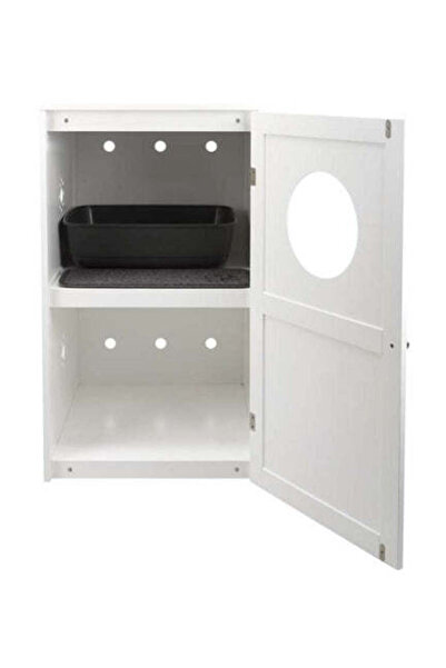 Trixie بيت قطط كبير جدًا من طابقين مع صندوق فضلات - أبيض/53×90×58 سم