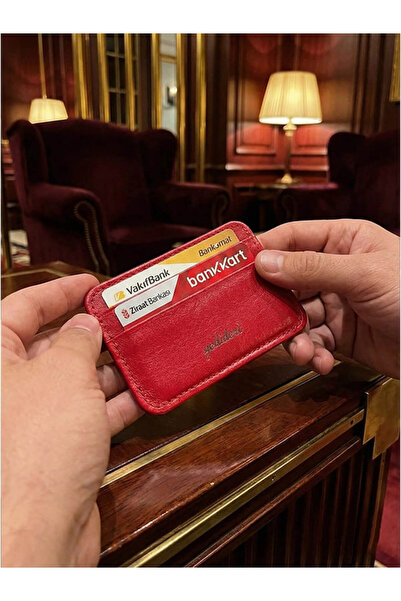 yedideri Genuine Leather Unisex Mini Card Holder