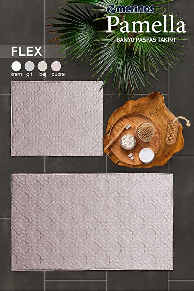 Merinos Set de covorașe de baie Pamella 2 Li Flex Pudra