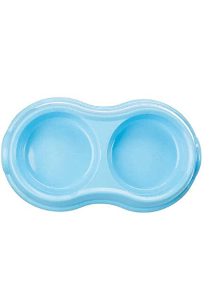 Trixie أوعية بلاستيكية مزدوجة للقطط - أخضر/26×4×14 سم