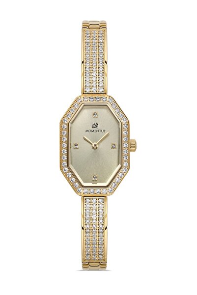 Momentus Ss406G-08Sg Design Dial with Stones Design 3 Atm Water Resistant Gol...