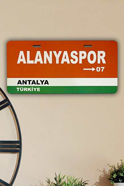 DURUSA Semn de perete Alanyaspor 07, Produs decorativ din MDF pentru fani, Al...