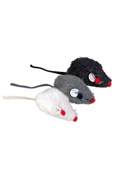 Trixie Plush Mouse with Bell Cat Toy - WHITE/5CM