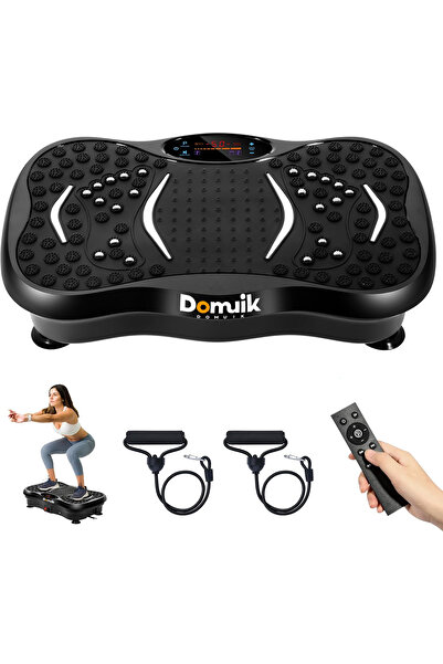 Domuik لوحة اهتزازية لإنقاص الوزن، سعة 450 رطلاً، جهاز تمرين لكامل الجسم لصال...
