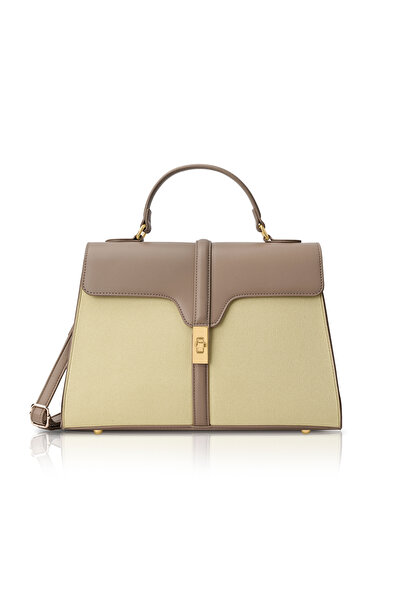 LAVIE SIGNATURE Canva Flap Satchel (Beige)