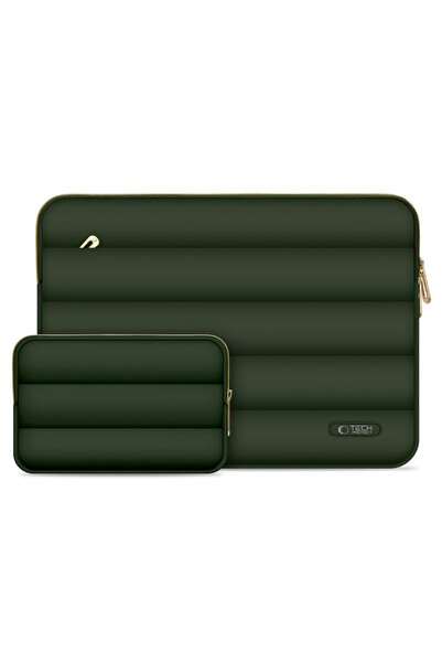 Tech-Protect Laptop & Accessories Sleeve Set 15/16" - Puffy Green