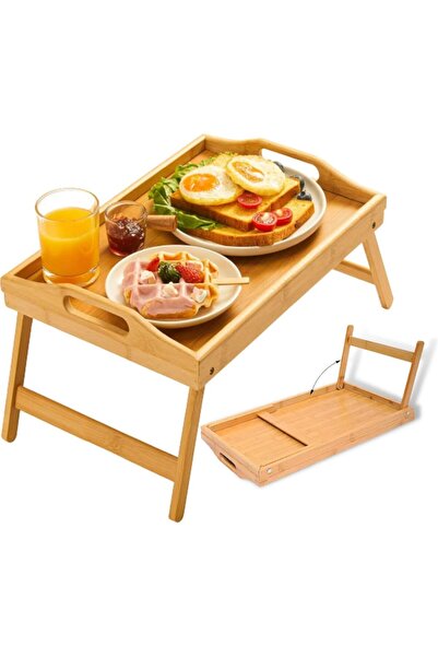 zola Masuta pliabila, servire micul dejun la pat, bambus, greutate suportata ...