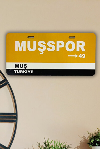 DURUSA "Muşspor" Duvar Tabelası 49 , MDF Dekoratif Taraftar Ürünü , Muş Türki...