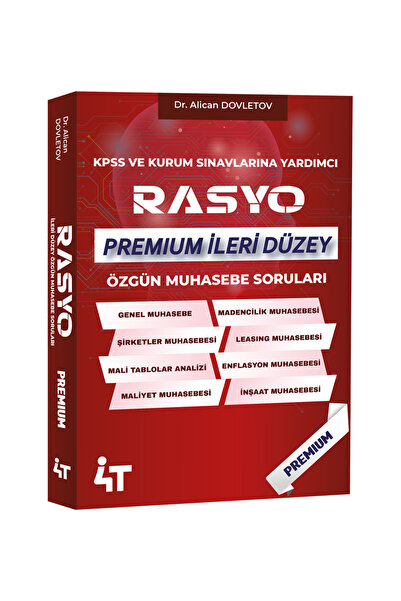 4T YAYINEVİ RASYO PREMIUM İleri Düzey Özgün Muhasebe Soruları