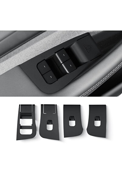 TESLA Juniper Ön Arka Kapılar Cam Açma Modül Çerçevesi - Siyah - 4 Adet