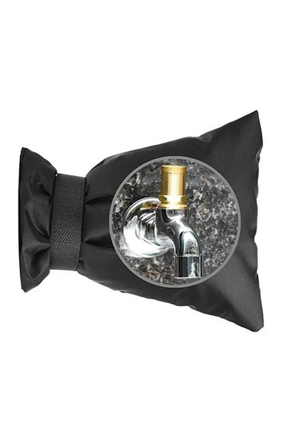 zola Protective cover for taps, frost-proof, 20x15 cm, black