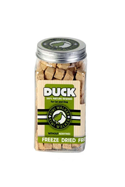 KİWİ WALKER مكعبات البط المجففة بالتجميد والخالية من الحبوب، مكافآت للقطط وال...