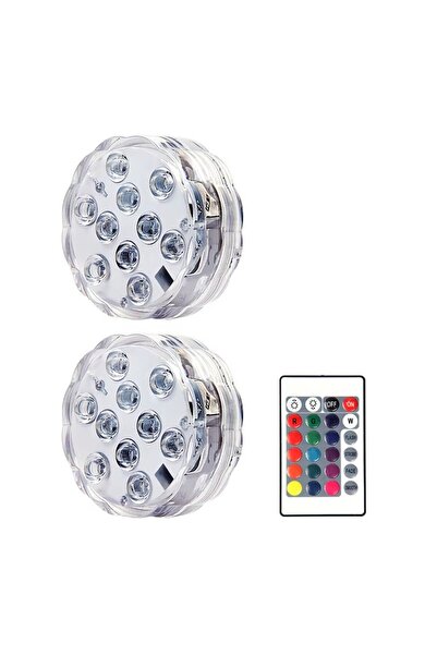 Choice مصباحان غاطسان RGB بـ 10 مصابيح LED مع جهاز تحكم عن بعد، مصباح ليلي تح...