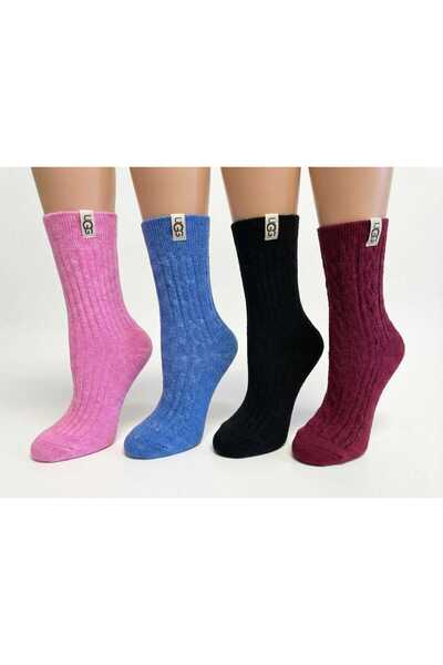 NoNameStore7 Long Classic Socks, 4-Pairs, Multicolor, One Size