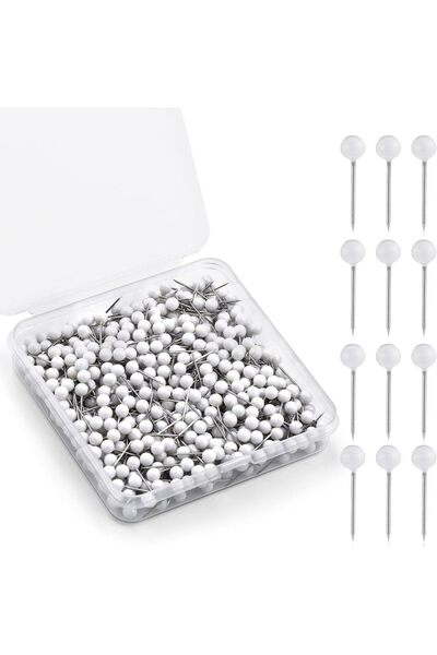 Choice1 دبابيس خياطة MIUSIE بيضاء، 600 قطعة، دبابيس مستقيمة صغيرة للخياطة على...