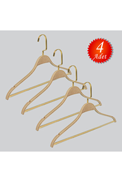 NYN Barli Blouse, Shirt, Trouser Hanger with Wooden Nickel Hook Ntrl Color 4 ...