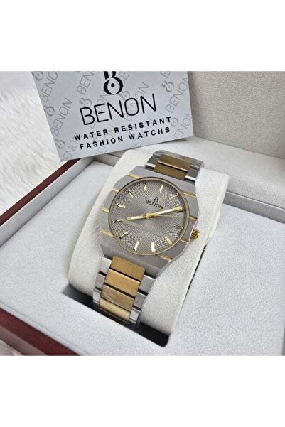 benon Men's Wristwatch Stainless Steel Waterproof Modern with High Quality Si...
