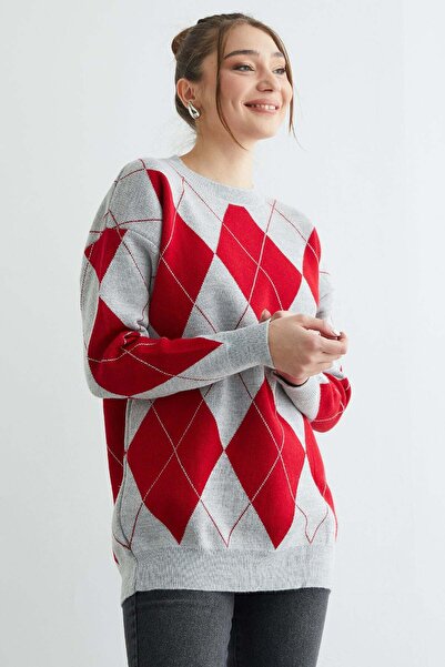 Fulla Moda Fullamodest Baklava Patterned Knitwear Tunic