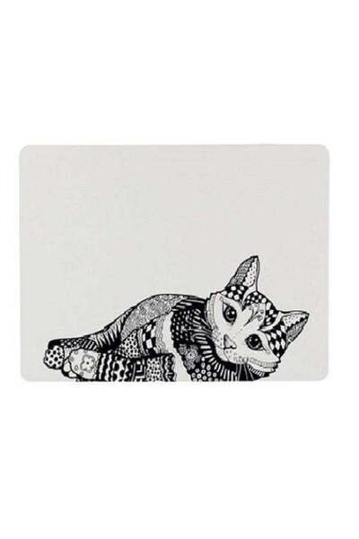 Trixie مفرش طاولة بتصميم قطة زنتانغل - أبيض وأسود / 44 × 28 سم