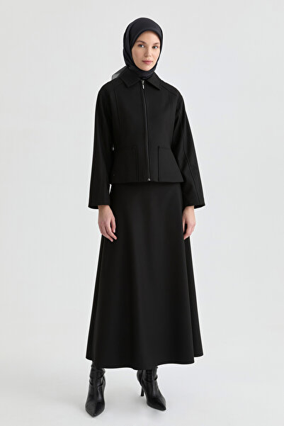 Tuğba Kuplu Mini Ceket - Siyah