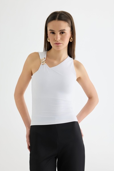 Quzu Women's Blouse Blz01422 Ecru