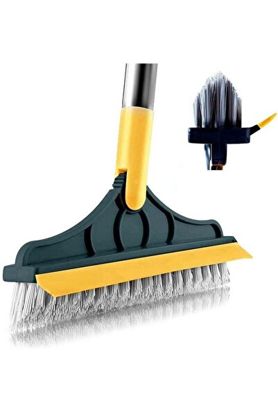 Arabest فرشاة تنظيف الشقوق الدوارة القابلة للإزالة 2 في 1 بمقبض طويل