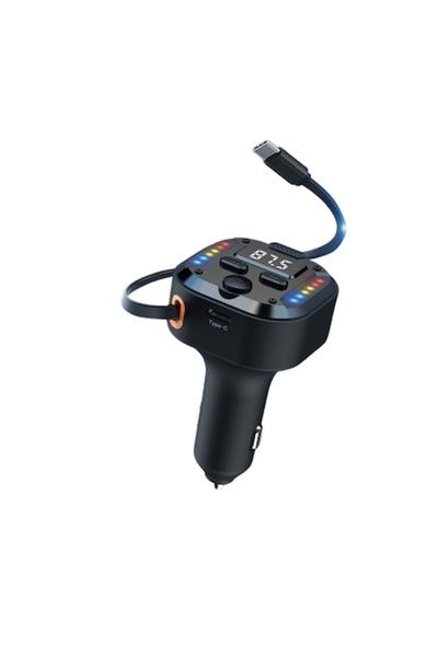 loksy25 Modulator FM auto cu cablu retractabil PD30W+QC3.0