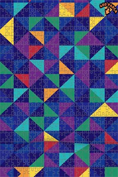 Teona Ahşap لغز خشبي فني حديث بألوان زاهية ونقوش هندسية 400 قطعة 35x35