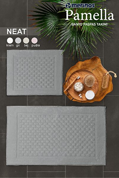 Merinos Set de covorașe de baie Pamella 2 piese, gri elegant