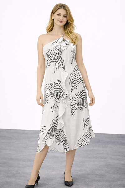 centilmen فستان FİMKA بتفاصيل كشكشة في الأمام 1131