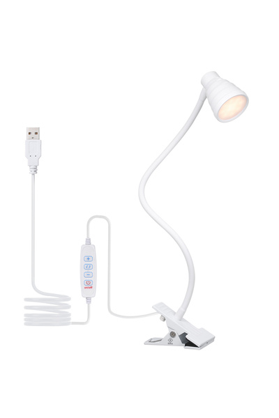 zola Λάμπα γραφείου με κλιπ, εύκαμπτος βραχίονας, 3 χρώματα φωτός, ρύθμιση 36...