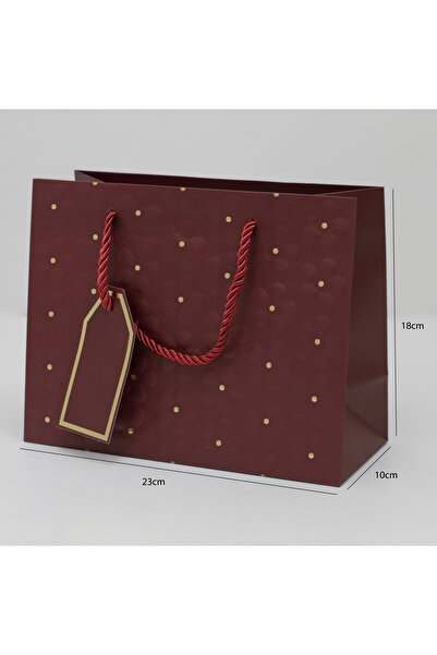 Generic 12 قطعة من أكياس هدايا مزخرفة بتصميم ورد اللون عودي